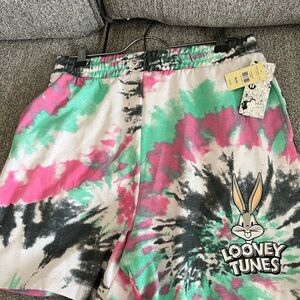Aeropostale Kids Tie-Dye Shorts - Pink, Green, Black